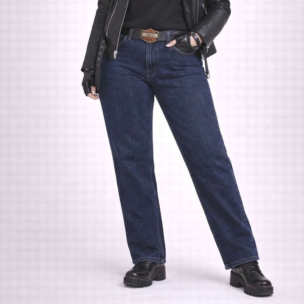 Harley Davidson Women's Jeans Straight Leg Dark Wash Denim Size 10